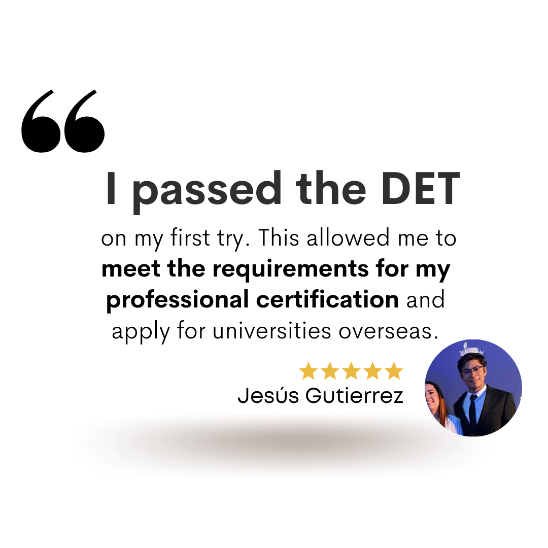 Duolingo English Test Testimony of Det Training Jesus