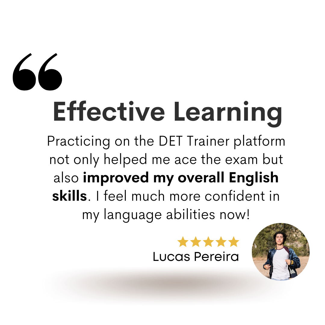 Duolingo English Test Testimony of Det Training Lucas