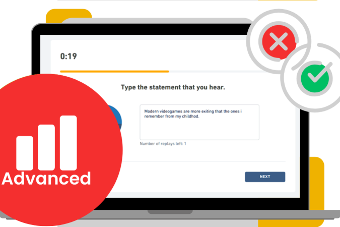 Listen and Type question type Advanced Level by DET Trainer