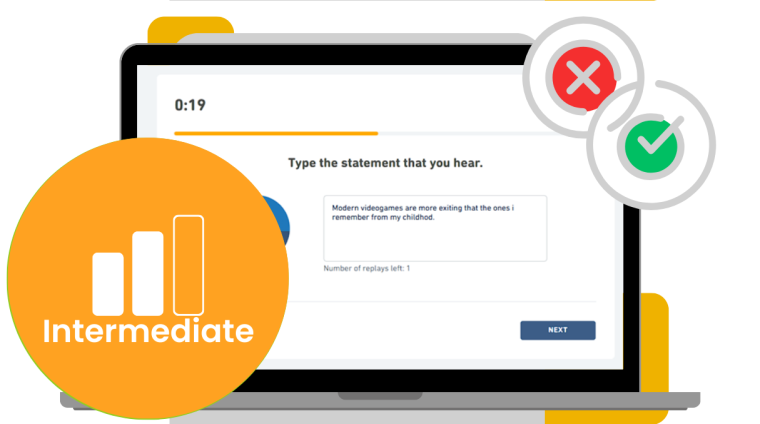Listen and Type question type Intermediate Level by DET Trainer Listen and Type question type Intermediate Level by DET Trainer